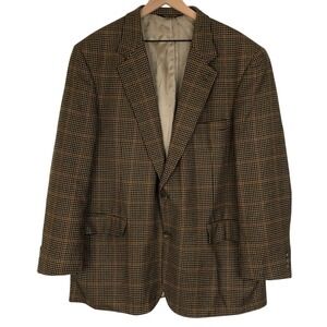 Brooks Brothers Houndstooth Wool Cashmere Blazer Mens Sz 46R Sport Coat